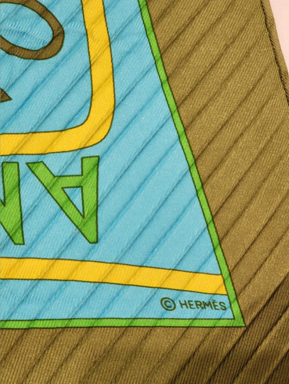 Hermes Les Sources de la Vie Plisse Pleated Silk Scarf